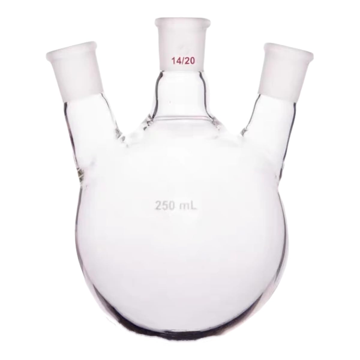 QiMan Lab Distillation Flask showing borosilicate glass construction and frosted mouth