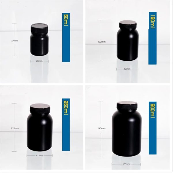 ZGHSWM HDPE Lab Bottles Chemical Resistant Wide Opening-4