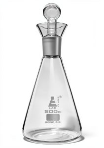 Eisco Borosilicate Glass Distillation Flask 500ml Lab-0