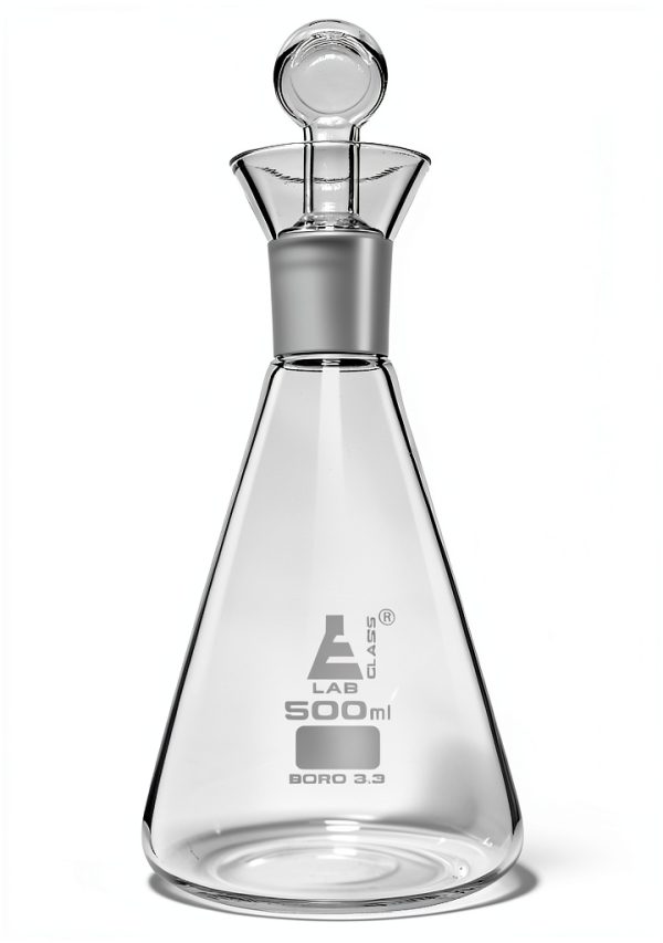 Eisco Borosilicate Glass Distillation Flask 500ml Lab-0