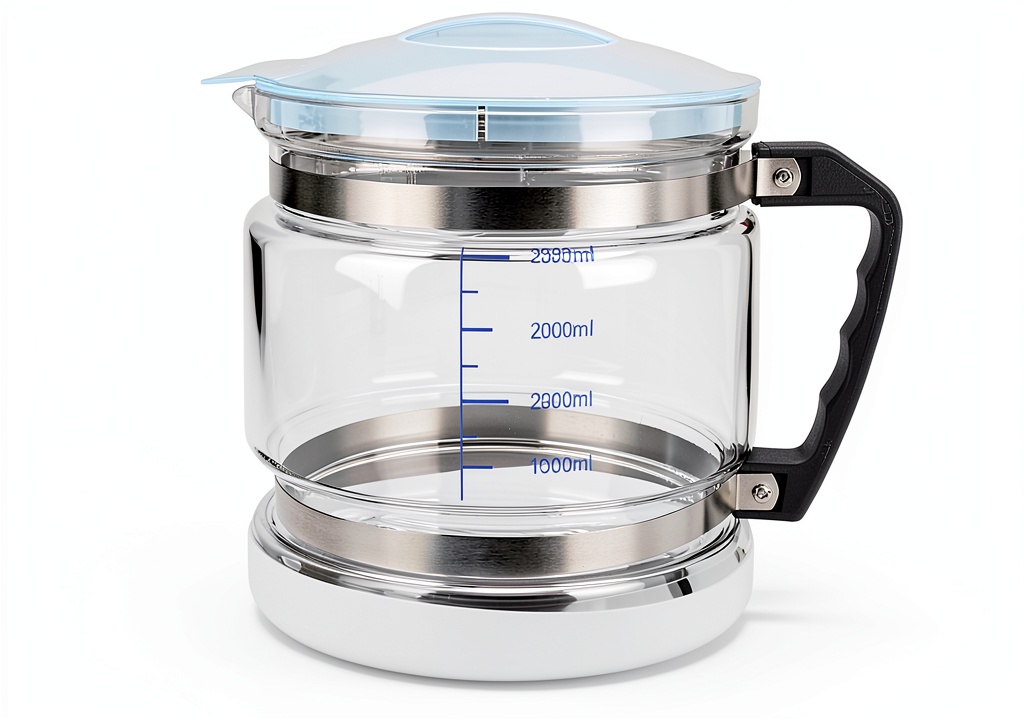 Jiawu glass distilled water carafe on a countertop