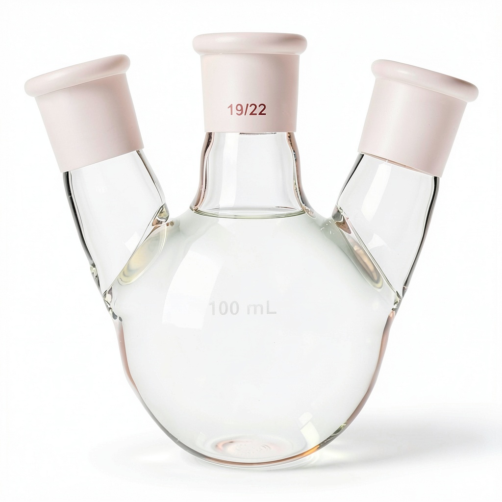 QiMan lab distillation flask in use with liquid distillation setup