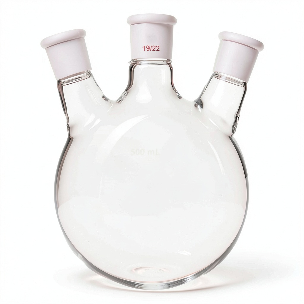 QiMan lab distillation flask in use during a scientific experiment
