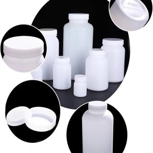 ZGHSWM HDPE Lab Bottles Chemical Resistant Wide Opening-0