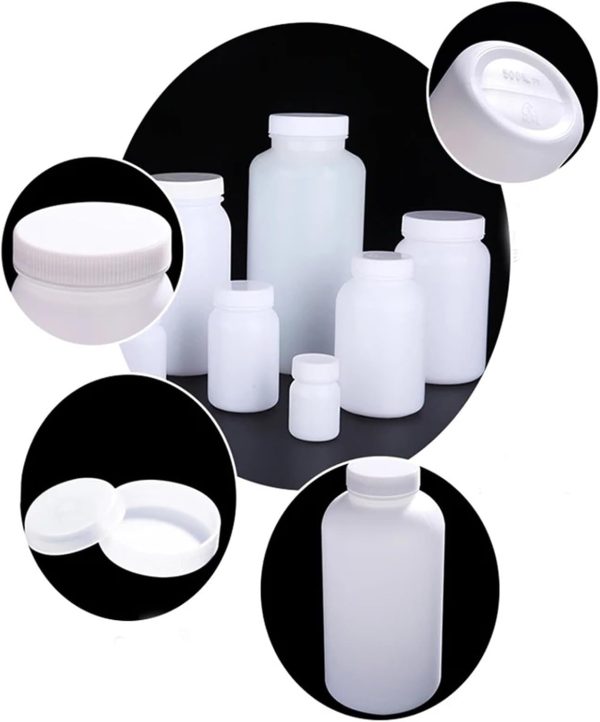 ZGHSWM HDPE Lab Bottles Chemical Resistant Wide Opening-0