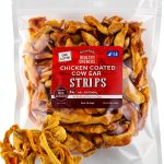 Chicken Coated Cow Ear Strips Rewardables Treats 1lb Bag Real Chicken-0