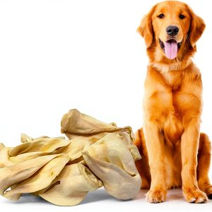 Cow Ears Dog Treats 150 Count by Bark Treasures Grass-Fed Chews-0