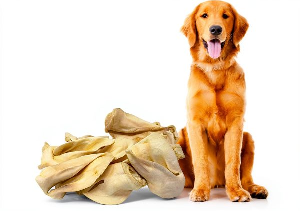 Cow Ears Dog Treats 150 Count by Bark Treasures Grass-Fed Chews-0
