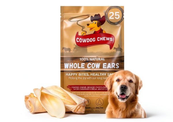 Cowdog Chews Premium Cow Ears 25 Pack – Natural Collagen Rich Chews-0