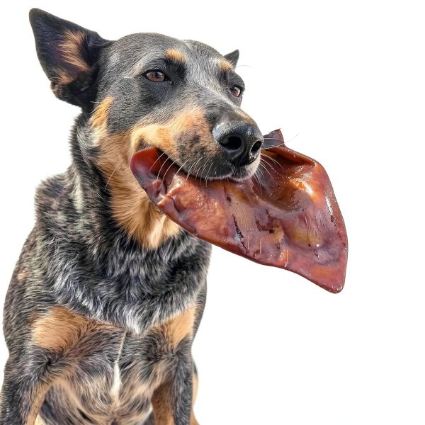 Natural Pig Ears Wood Smoked Dog Chew by Jack's Premium – 6 Ears-1