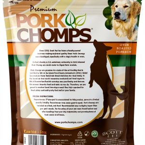 Pork Chomps Roasted Pork Skin Dog Chews Ear Shapes 10 Count-0