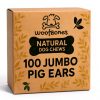 All Natural Jumbo Whole Pig Ears for Dogs (100 Pack) – 100% Natural Pork Ear Dog Treat-0
