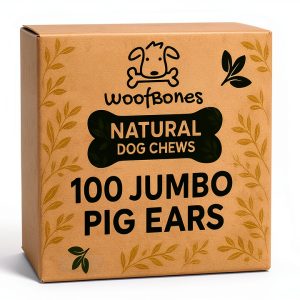 All Natural Jumbo Whole Pig Ears for Dogs (100 Pack) – 100% Natural Pork Ear Dog Treat-0